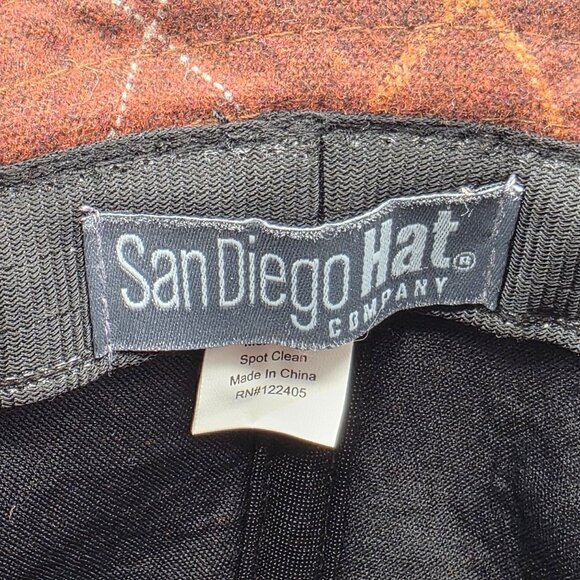 San Diego Hat Company Mens One Size Brown Plaid Fedora Hat Casual Formal Party - Picture 6 of 9